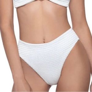 PQ Swim White High-Waist Bikini Bottom